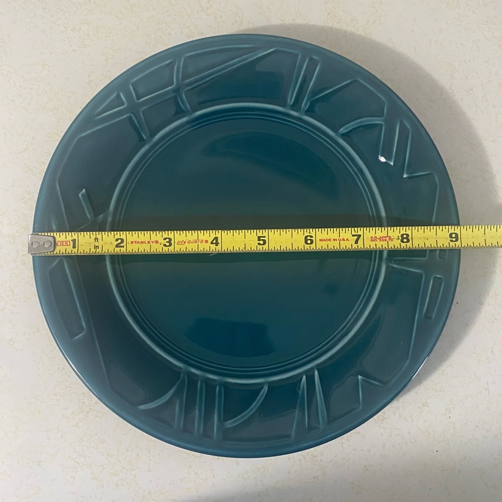 Fiestaware 2000 Juniper 9” Luncheon Plate Geometric Fiesta Homer Laughlin - Picture 8 of 8